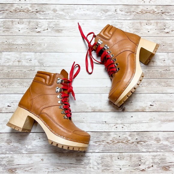 Swedish Hasbeens Trail Boot Nature Brown Size 36 US 6 NWOT - Picture 2 of 11